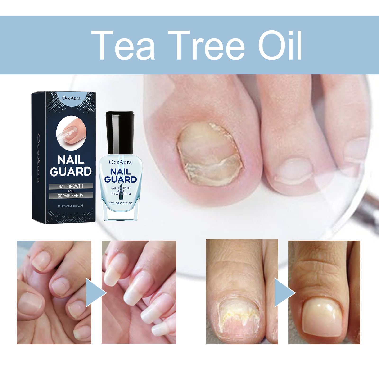 OceAura Nail Care Solution Gently Cleanses And Nourishes Nails And Nails - Image 3