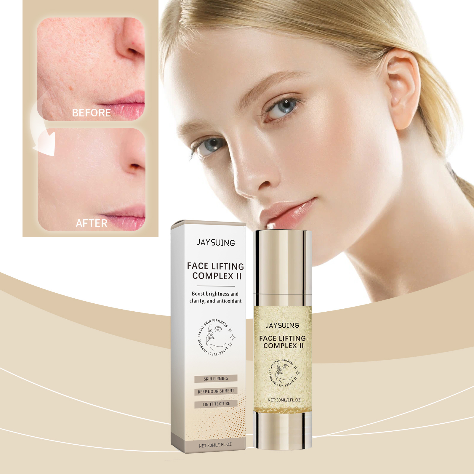 Jaysuing Face Firming Serum To Enhance Skin Elasticity, Firming, Hydrating And Moisturizing Daily Skincare Serum - Image 5