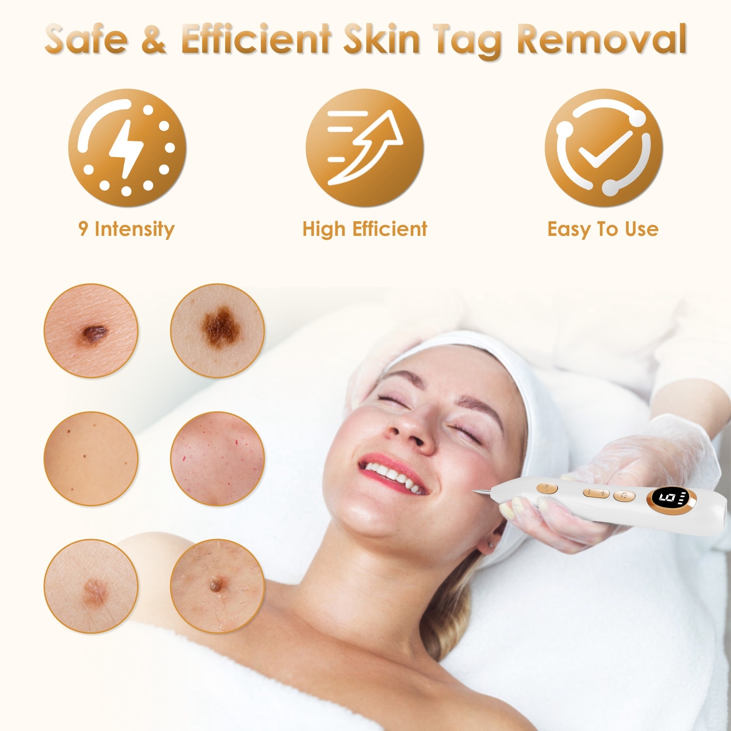 Skin Tag Remover Pen with LED Light -9 Level |Gift For Girl Women - Image 2