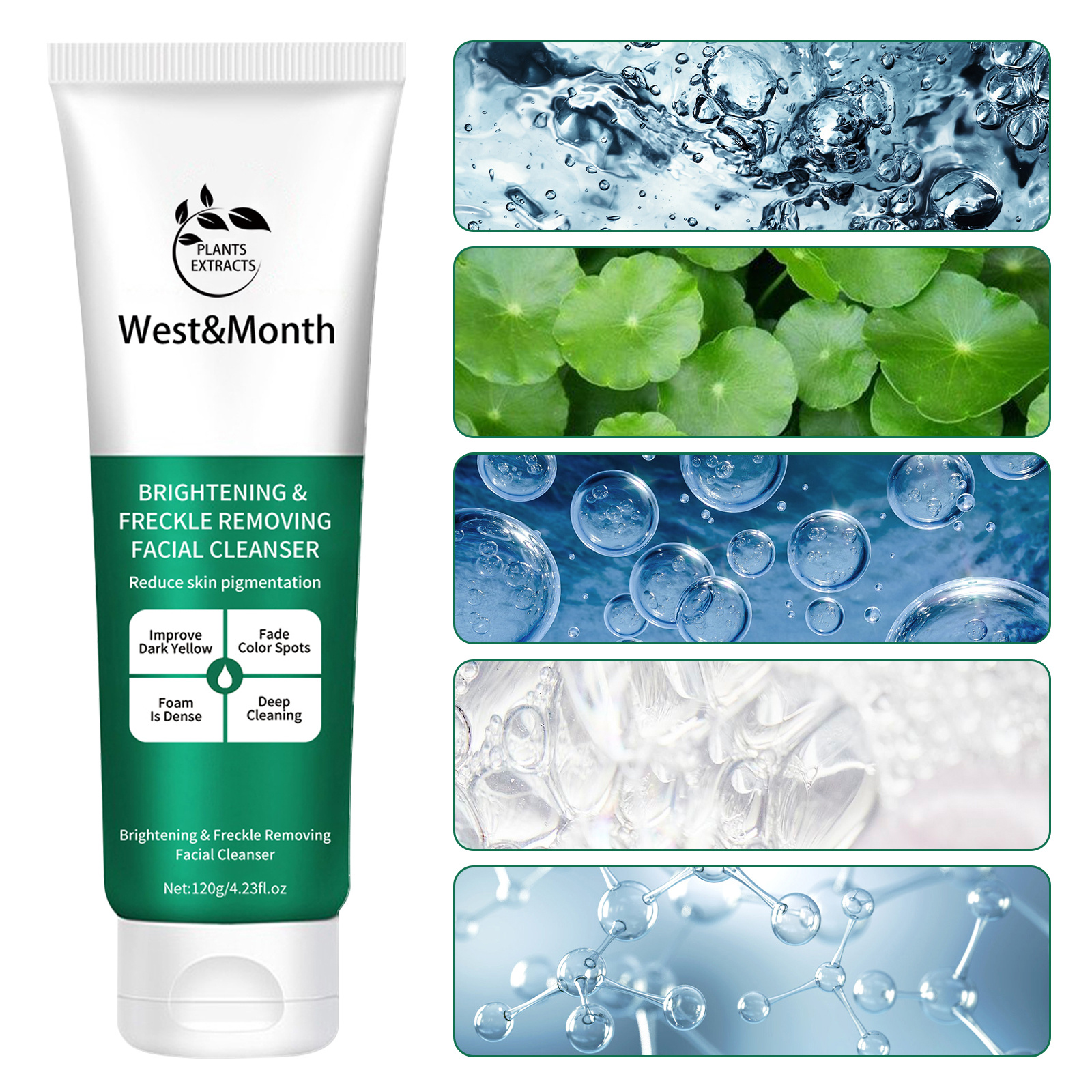 West&Month Brightening And Freckle-removing Facial TreatmentCleansing And Brightening Skin Moisturizing And Non-tightening Cleanser - Image 6