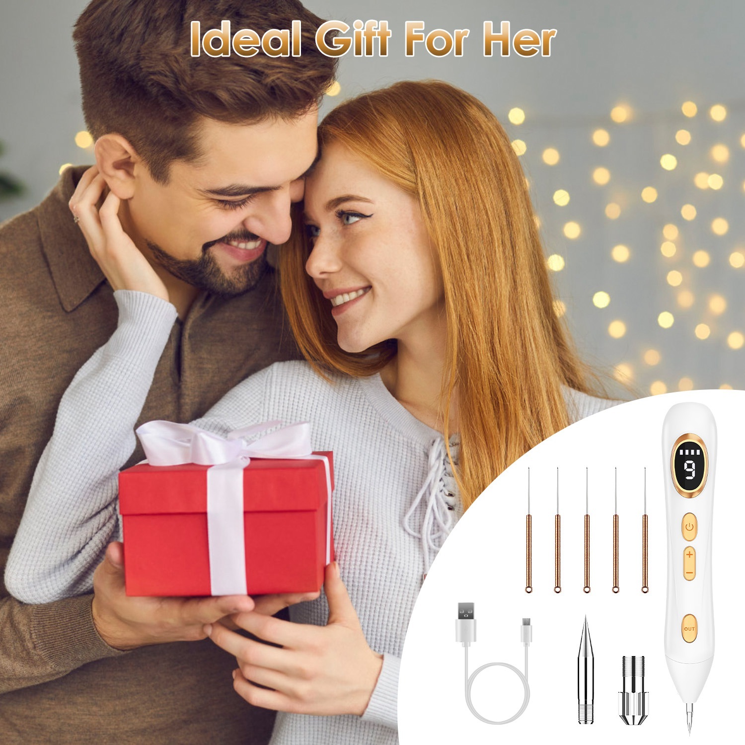 Skin Tag Remover Pen with LED Light -9 Level |Gift For Girl Women - Image 9