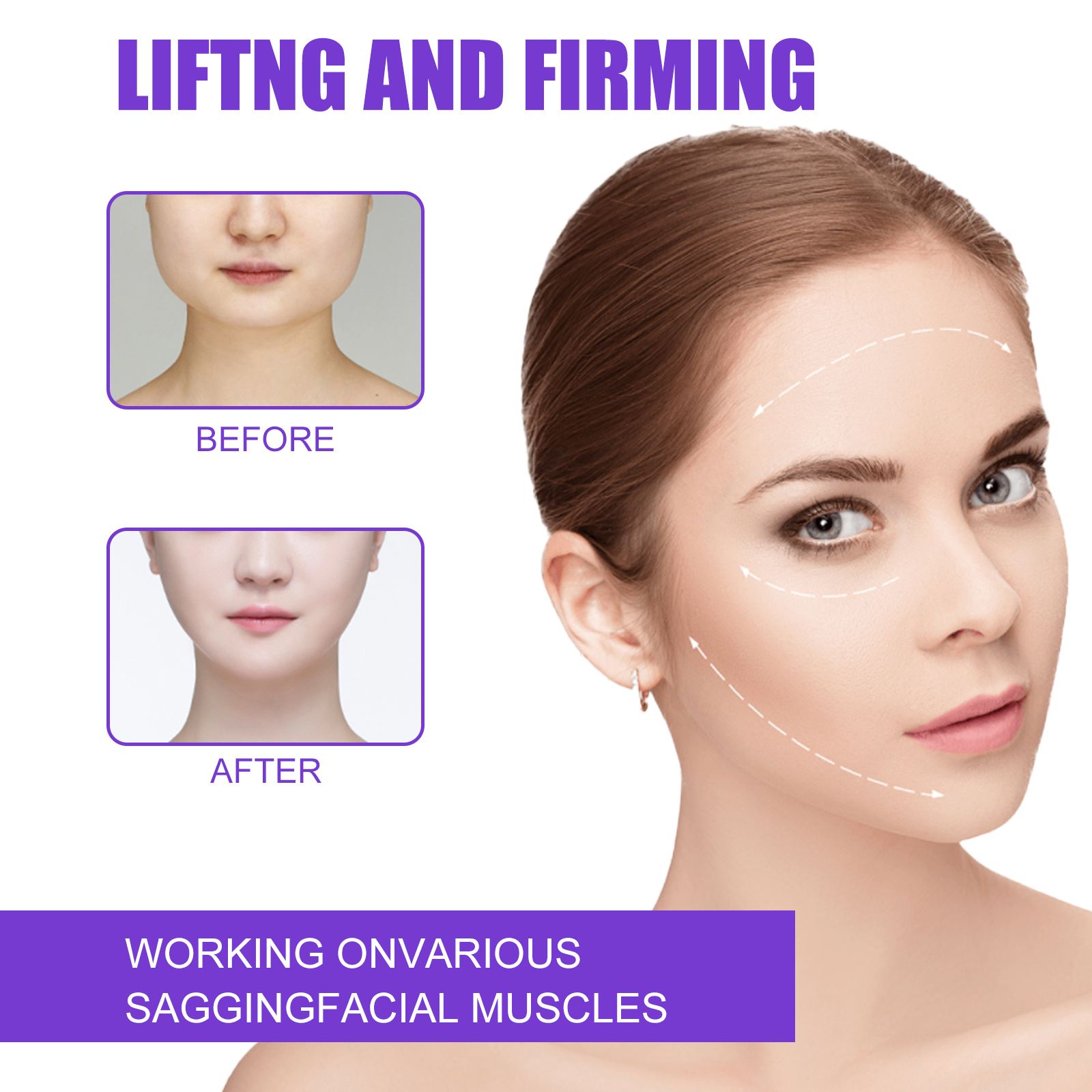 Jaysuing V Face Firming Cream, Contours Tightening, Chin Lifting Facial Skin Relaxation Massage Cream - Image 4