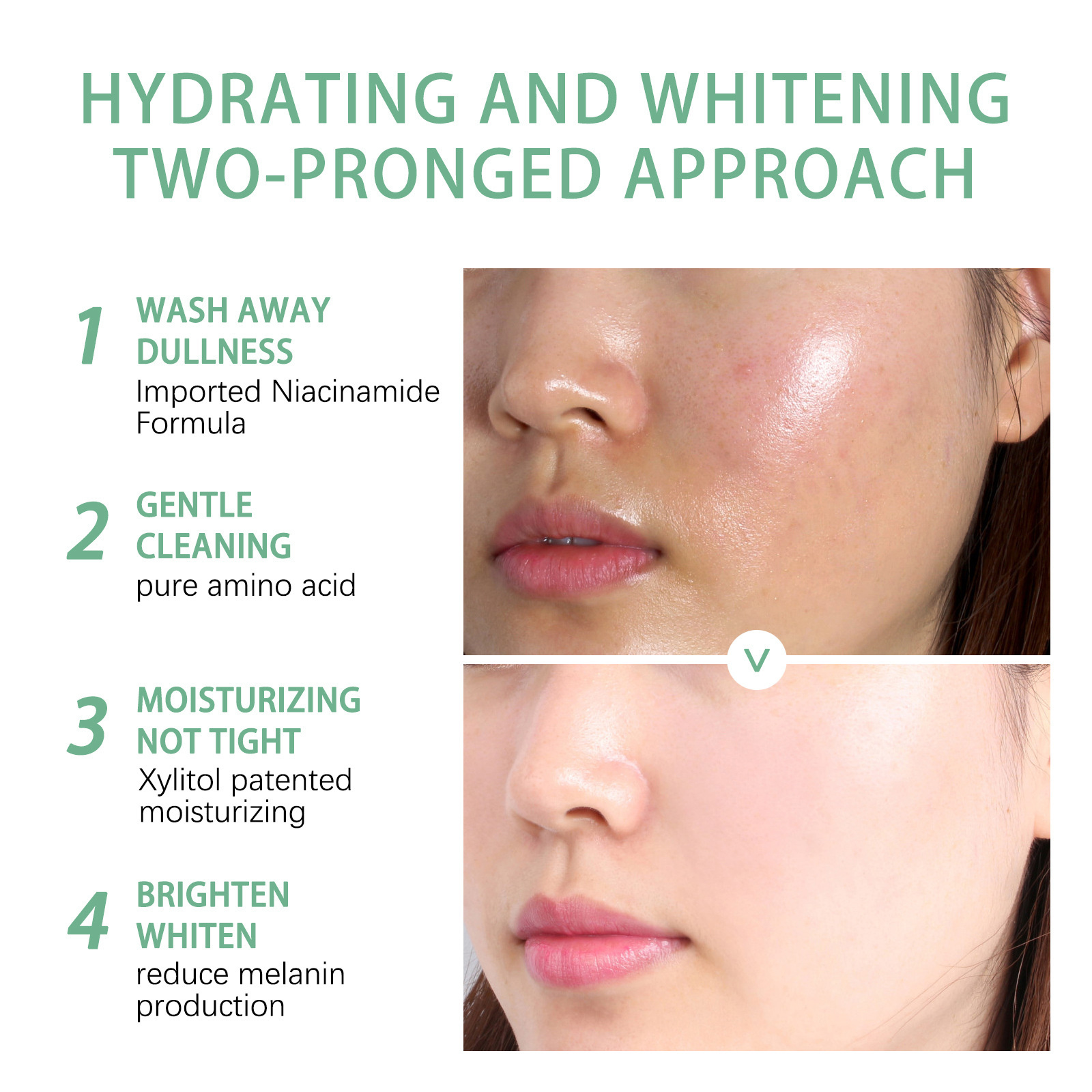 West&Month Brightening And Freckle-removing Facial TreatmentCleansing And Brightening Skin Moisturizing And Non-tightening Cleanser - Image 7