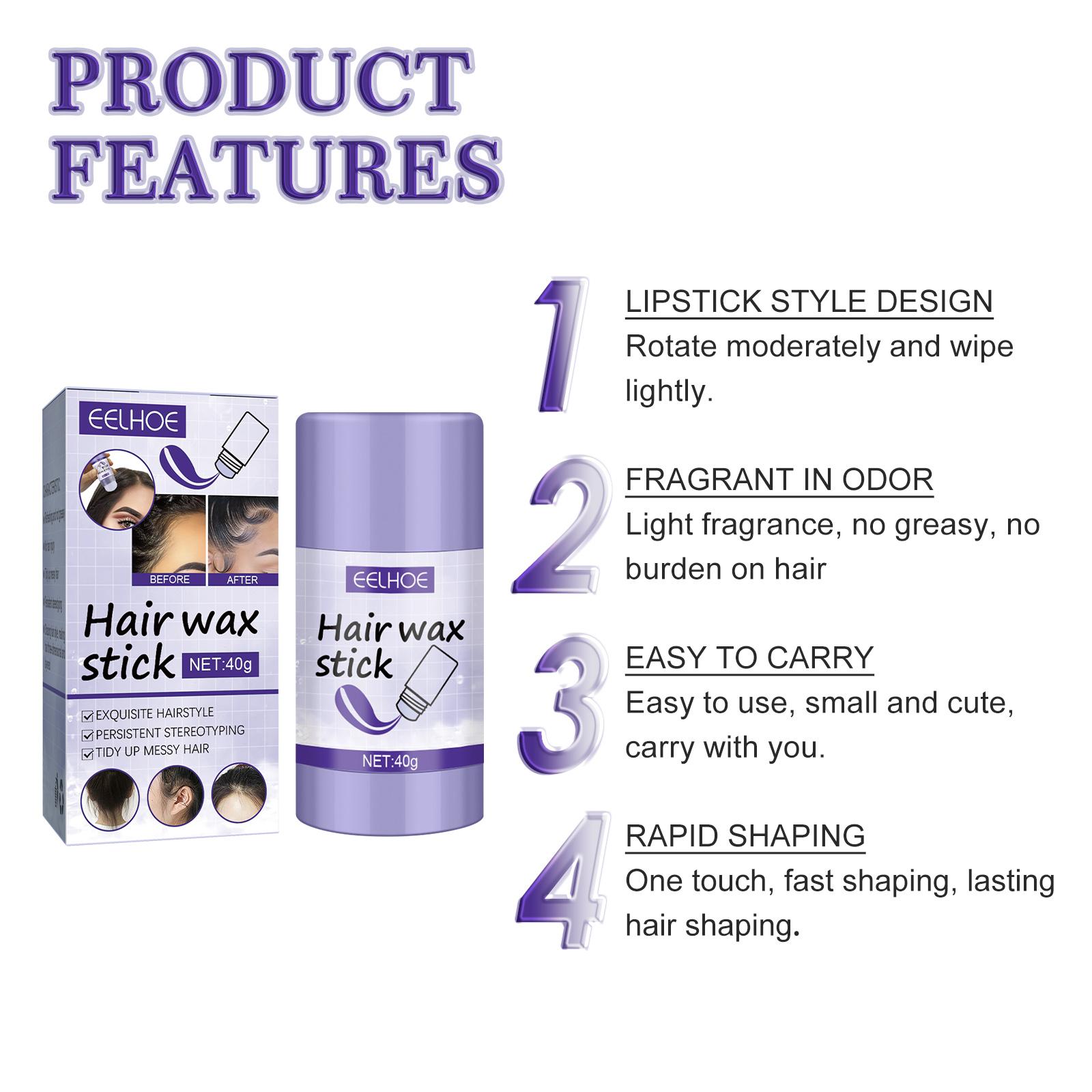 EELHOE Hair Wax Stick for Broken Hair & Flyaway Styling Gel - Image 8